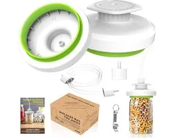 Scelleuse sous vide pour bocaux Mason, scelleuse de bocaux et tuyau accessoire pour Foodsaver, kit d'accessoires pour scelleuse sous vide de bocaux de conservation des aliments avec ouvre-couvercle pour bocaux Mason à ouverture large et régulière