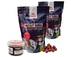 Boilie Session Pack 'Strawberry Cheesecake' - 2x 1kg Instant Range Boilies (15mm & 20mm) + 20mm High Attract Hookbaits - Karper Aas - Boilies