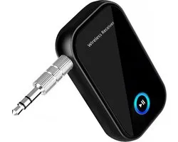 Provium Bluetooth 5.0 - 2 in 1 Ontvanger - Handsfree Bellen - Bluetooth auto audio headset - Dual Device Connectie - 20 uur Batterij - 3.5mm AUX adapter - zwart