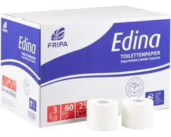 Fripa toiletpapier Edina 3-laags hochwit 60 rollen voordeelverpakking