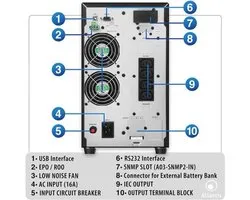 UPS Online Ultra Stil - 3000 VA 2100 W Vermogen - Toren Vormfactor - Metaal Materiaal - Zwart Kleur - Voor Server En NAS