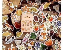 Bullet Journal Stickers - Planner Agenda Stickers - 46 Stuks - Herfst - Bladeren - Planten - Botanisch - Scrapbook stickers - Laptop stickers - Telefoon stickers - Bujo stickers - Stickers volwassenen en kinderen