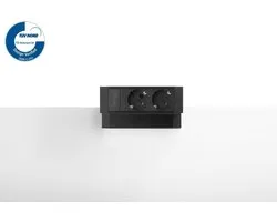 Filex Power Desk Up® 2.0 - 2x 230V - Zwart