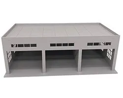 3-Stall Garage voor Vrachtwagens en Auto's 1:64 Miniatuur Model