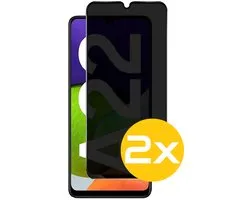 Privacy Screenprotector Geschikt Voor Samsung A22 5G - Volledige Beschermglas - 2 Stuks