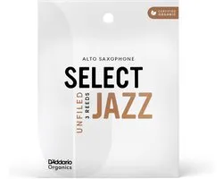 D'Addario ORRS03ASX2M Organic Select Jazz Unfiled Altsaxofoonrieten, Sterkte 2 Medium, Individueel Verzegeld, 3-Pack