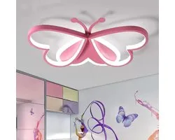 Plafonnier Butterfly - Plafonnier LED Rose 50 cm - Design Papillon - Plafonnier Acryl 220V - Lampe Encastrée Moderne pour Chambre à Coucher