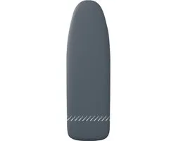 Laurastar Universalcover donkergrijs, universele strijkplankhoes, 131 cm x 55 cm, 100% katoen, vouwlijnen, praktische clip, verstelbaar, hoge comfortdikte, maChinawasbaar, uniek ontwerp