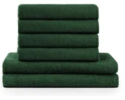 Blumtal Terry Handdoeken Set - 2 x Baddoek & 4 x Handdoek: Donkergroen