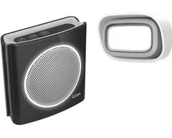 Extel diBi Flash black draadloze deurbel