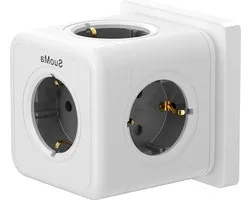 Socket Cube zonder kabel - 5-in-1 kubusstopcontacten - socketadapter - 5 stopcontacten - multiple plug Cube - kantoor werkplaats thuis - op reis