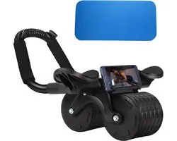 Roller abdominale à rebond automatique, roue abdominale 2 en 1, Roller' entraînement abdominale AB pour entraîneur de Core , entraîneur abdominal avec support de coude, équipement de Fitness pour la Home, noir
