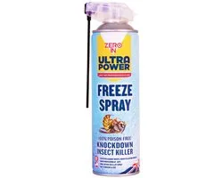 Zero In - Ultra Power - Spray givrant - Insecticide - Aérosol de 500 ml - 100% sans poison