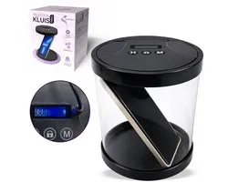 AUREVINTA® Telefoonkluis met Timer tot 999 Uur – Time Lock Box voor Smartphone en Controller – Transparant – Ø15 × 18 cm