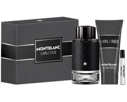Montblanc Explorer Giftset - 100 ml eau de parfum spray + 7,5 ml eau de parfum spray + 100 ml gel douche & shampooing - coffret cadeau pour homme