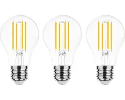 Modee E27 LED Lamp 7W - 806lm - 2700K - Warm Wit - LED Filament Globe A60 - Vervangt 60W Halogeen Gloeilamp - 3 stuks
