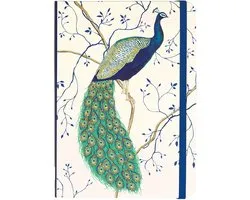 Peter Pauper compacte notitieboek - Peacock - met elastieksluiting - 13x18 cm