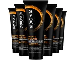 Syoss Repair Après-shampooing – Cheveux beaux et sains – Renforce les cheveux – Doux et faciles à démêler – Pour cheveux secs et abîmés – Pack économique – 6 x 250 ml
