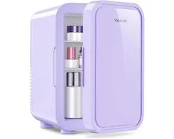 Mini-réfrigérateur YASHE 6L pour 8 canettes - thermoélectrique - AC/DC pour chambre, voiture et bureau - violet