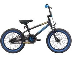 Vélo enfant BMX Bikestar 16 pouces, noir / bleu