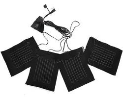 USB Electric Fabric Heating Pads Set for DIY Warm Vest Clothes Jackets Warmer for Outdoor Winter Cam Electric Blanket Wireless