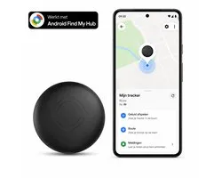 Android GPS Tracker – Werkt met Google Find My App – Locatie Tracker voor Sleutels, Koffer, Fiets, Auto & Huisdier – Vervangbare Batterij – Alleen voor Android – Zwart