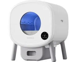 Zelfreinigende Kattenbak - Grote Capaciteit Automatische Kattenbak -XXL 95L -Electrische Kattenbak- Incl. App-Met Kattenbakmat en 1 rollen opvangzakjes