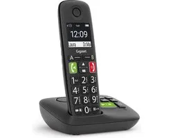 Gigaset E290A BLACK Analoge-/DECT-telefoon Nummerherkenning Zwart