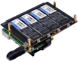 Dailygoody - N16 Quad M.2 M-Key NVMe SSD - Snelle opslagoplossing - Compact ontwerp - Ondersteunt M.2 SSD's - Ideaal voor Raspberry Pi 5 -...