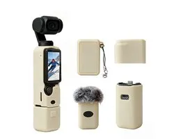 Casalora Housse de protection pour DJI Osmo Pocket 3 - Silicone - Coque - Accessoires caméra d'action - Abricot