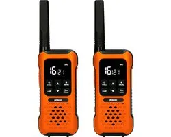 Alecto Portofoon FR300OE - Walkie Talkie met bereik tot 10 km - Waterdicht - Set van 2 stuks - Noodpakket -Oranje