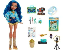Mattel Monster High Self-Scare Secrets - Cleo De Nile Modepop met 13 realistische accessoires