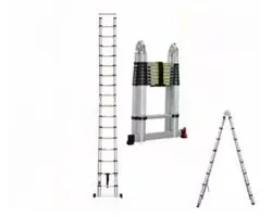 Telescopische Loft Ladder Ziza - 250CM - Opvouwbare Trapladder - Uitschuifbare Aluminium Ladder - Draagbaar - EN131 - Max. Belasting 150kg/330lb