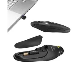 CHPN - Presenter - Draadloze Presenter - met Laser Pointer - Universeel - Zwart - Afstandsbediening - Presentatie hulp - Presentatie afstandsbediening