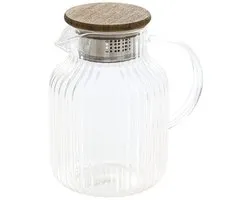 Secret de gourmet Theepot met infuser - glas - met deksel - transparant - 1,6 liter