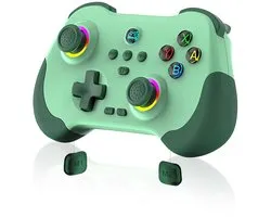 casalora® - Mobiele gamecontroller geschikt voor iPad/iPhone/tablet - Cloud Controller Remote Joystick geschikt voor iOS/Android - Draadloze Switch Controller - met macroknoppen - Hall-Rocker - Hall-Trigger -Groen