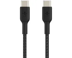 Belkin BOOST↑CHARGE Braided - USB-C naar USB-C Kabel - 1 Meter - 60W - Zwart