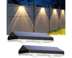 Lampe extérieure YONO avec capteur de mouvement - 3 modes de lumière - Lampe murale solaire - Éclairage extérieur à énergie solaire - Ensemble de 2