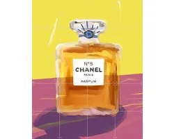 IXXI Chanel no5, Pop-art by Tadej - 80 x 100 cm - Gratis ophangtool - Grote wanddecoratie en posters - Speels, Kleurrijk, Illustraties, Pop art