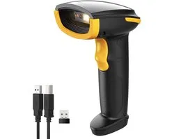 Inateck BCST-23 Barcodescanner, bluetooth, 1D, 2D QR codescanner, draadloos, 1 keer opladen, 3 maanden, draadloze handscanner met app en SDK