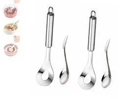 4stuks - gehaktballen maker - gehaktballen maker voor soep - rvs gehaktballetjesmaker - gehaktballetjes maker - gehaktballenmaker - tafellepels -tafellepels klein - Keukengerei- Keukenaccessoires