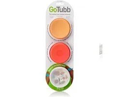 Human Gear GoTubb 3-Pack Medium Opbergdoosjes Clear/Red/Orange