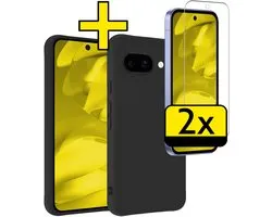 Coque en Siliconen pour Google Pixel 9a avec 2 Pixel de Zwart d'écran - Siliconen