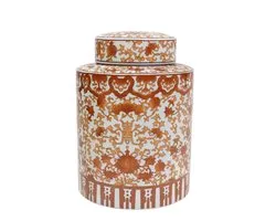 Residencia Interior - Pot en céramique Venturo - Wit/Corail - Pot décoratif de Luxe