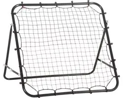 HOMCOM Voetbal rebounder kickback goal reboundmuur trainingsnet staal 75 x 126 cm A62-012