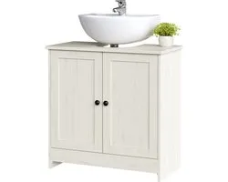 SONGMICS HOME BBC222WJ01 - Meuble sous lavabo - assemblage rapide sans outils - étagère réglable