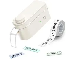 SCH® Labelmaker - Labelprinter - Label Maker - Wit - 10cm x 5cm x 4cm