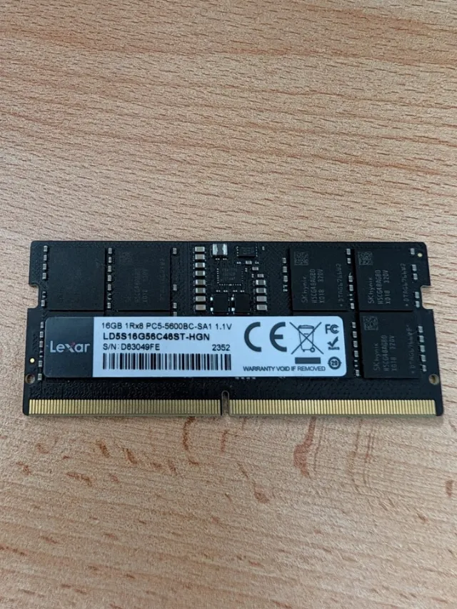 Lexar 16 Go DDR5 SO-DIMM PC5-5600 262 broches LD5S16G56C46ST-HGN