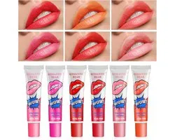 Lip Tint, 6 stuks lipgloss set, Easy Peel Off Lip Stain Lipstick, waterproof Long Lasting Lipgloss voor vrouwen en meisjes, make-up beauty lippenstift set - lip tattoo