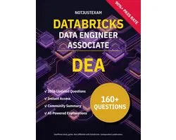 DEA Data Engineer Associate 160+ Practice Questions Databricks Study Guide